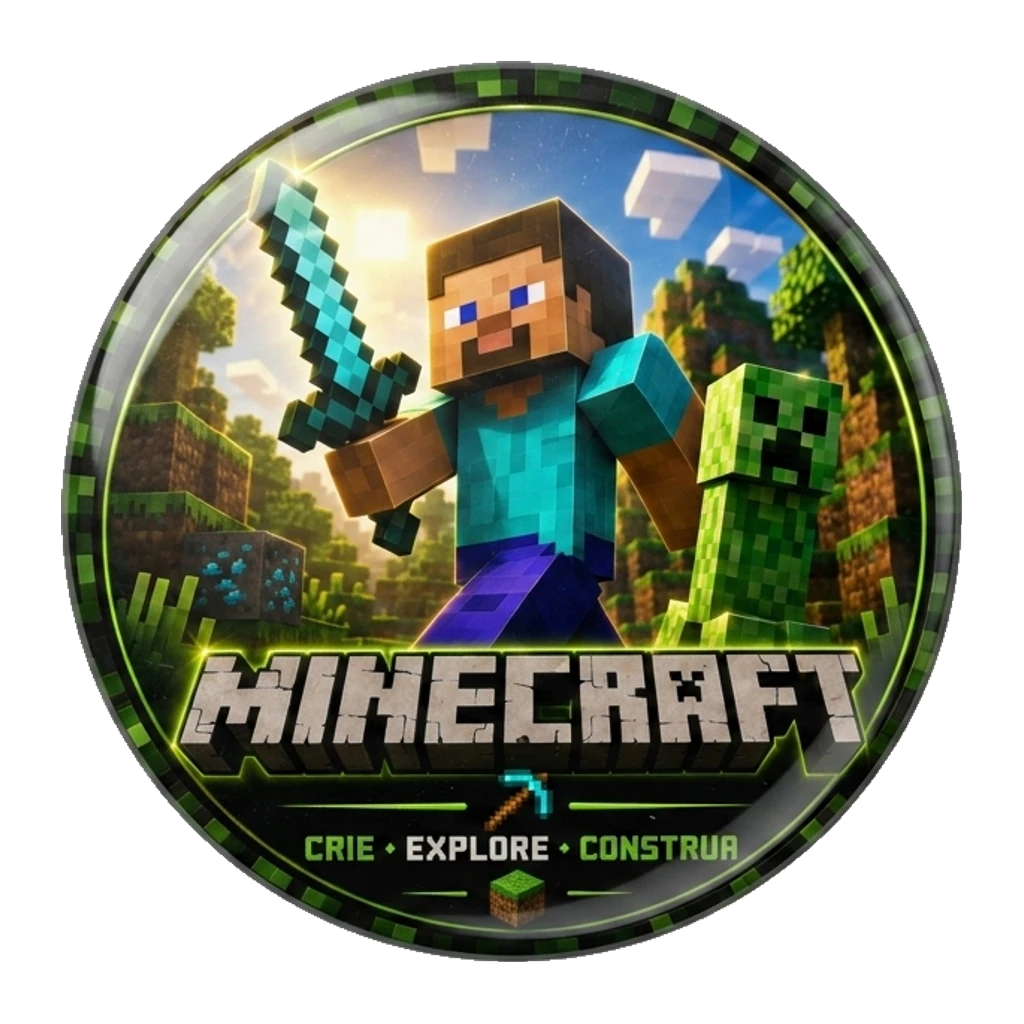 Mockup de botton de Minecraft