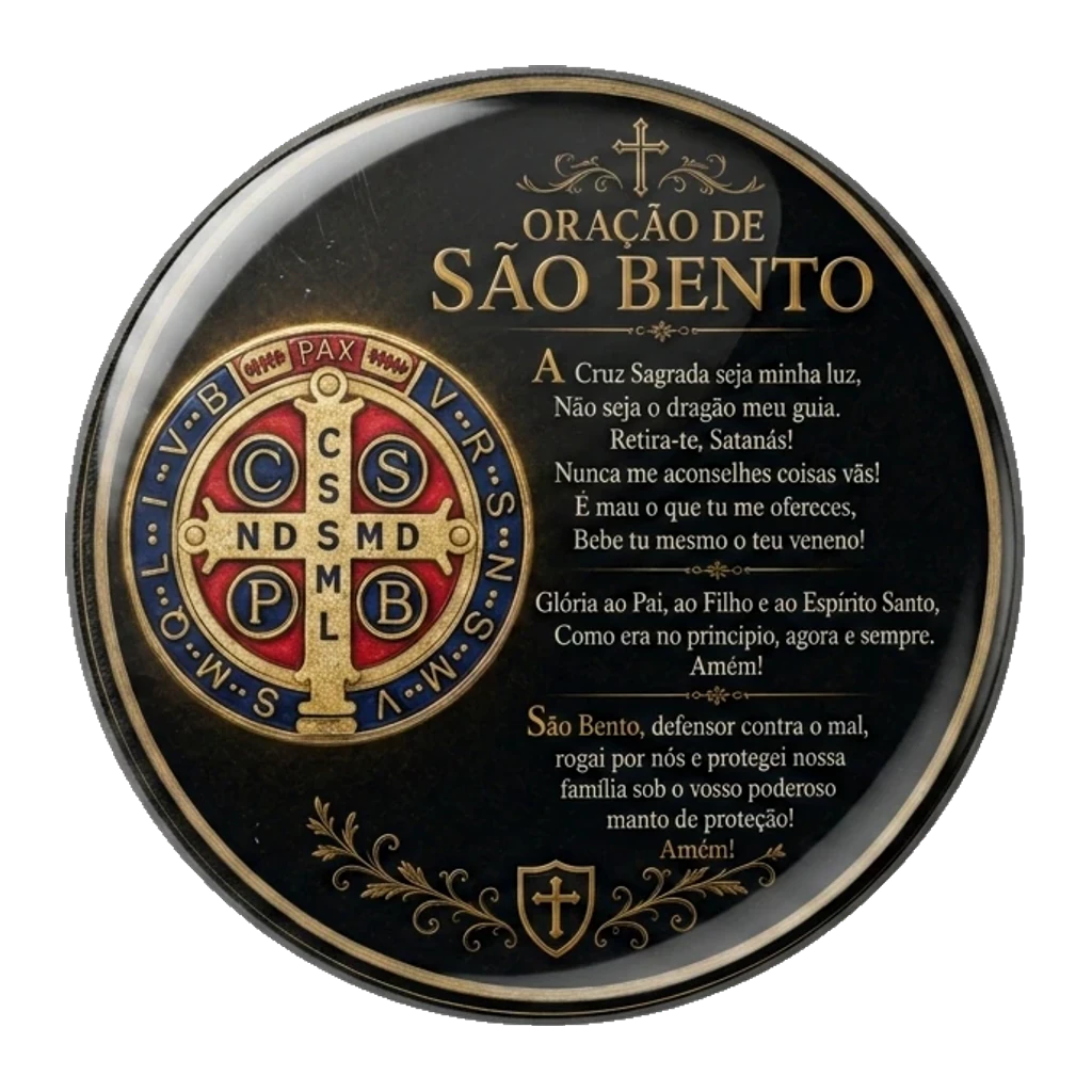 Mockup de botton de São Bento