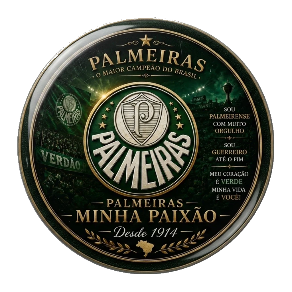 Mockup de botton de Palmeiras